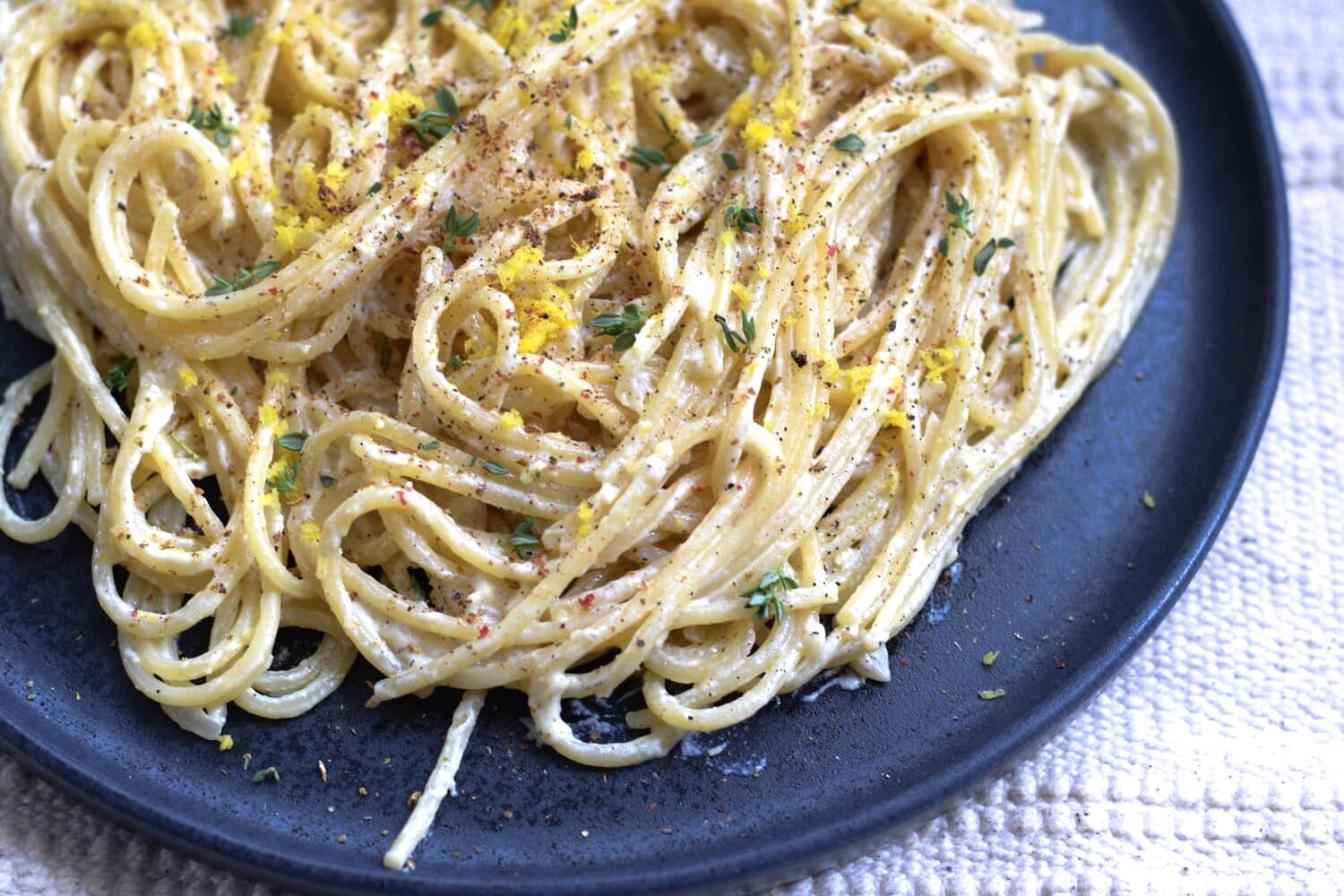 Lemon Pasta ( Pasta al Limone) - Vegan Easy Recipes - Teodora Vegan